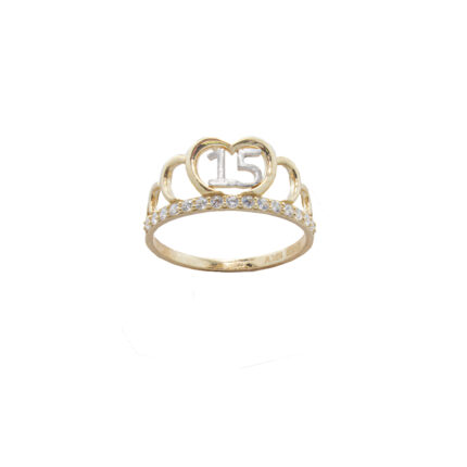 ANILLO DE XV ORO 10K #7