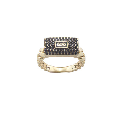 ANILLO MONACO CABALLERO 14K #8